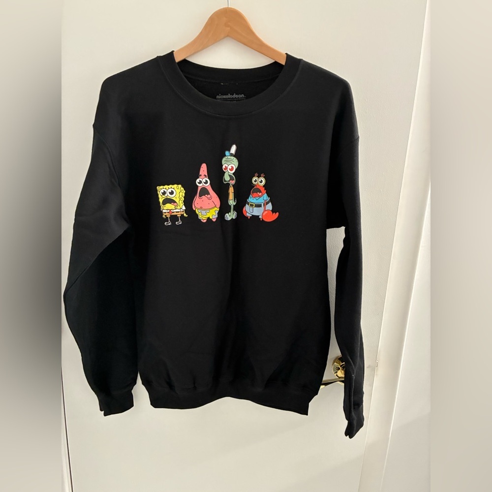 SpongeBob SquarePants NWOT Nickelodeon Black Sweatshirt Size M